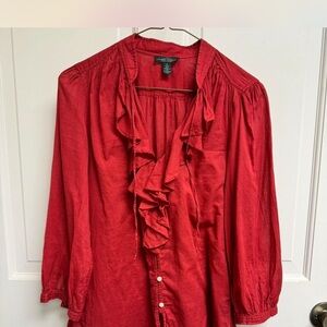 Ralph Lauren red blouse